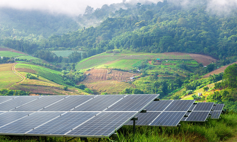 Solar Panels in Mountains