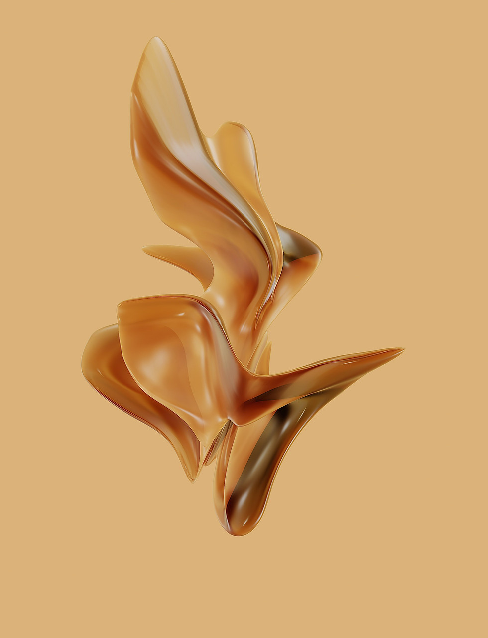 Fleur d’or abstraite