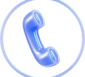 Icône de téléphone en néon bleu