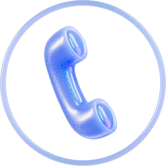 Blue Neon Telephone Icon