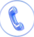 Icône de téléphone bleue
