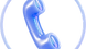 Blue Neon Telephone Icon