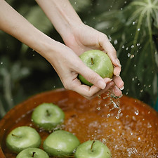 Washing Green Apples