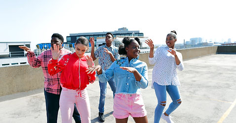 Group Dancing Outdoors