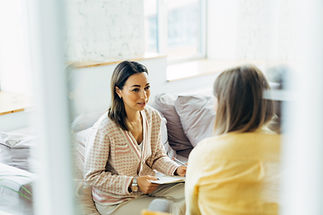 Two women in conversation