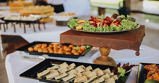 Exhibición de mesa de buffet