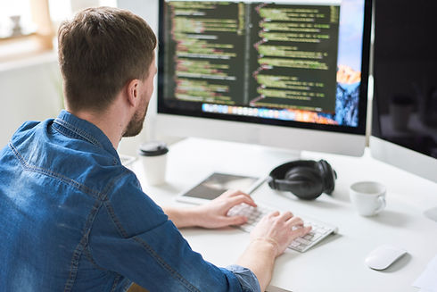 Tippen auf einem Computer