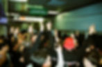 Crowd Cheering at Station