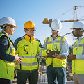 Meeting at construction site