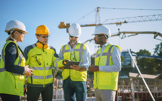 Meeting at construction site