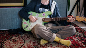 Electric Guitar and Corduroy Pants