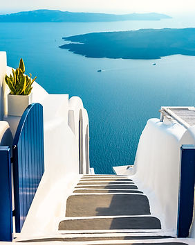 Santorini Blue Steps