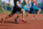 Athletes Sprinting Outdoors