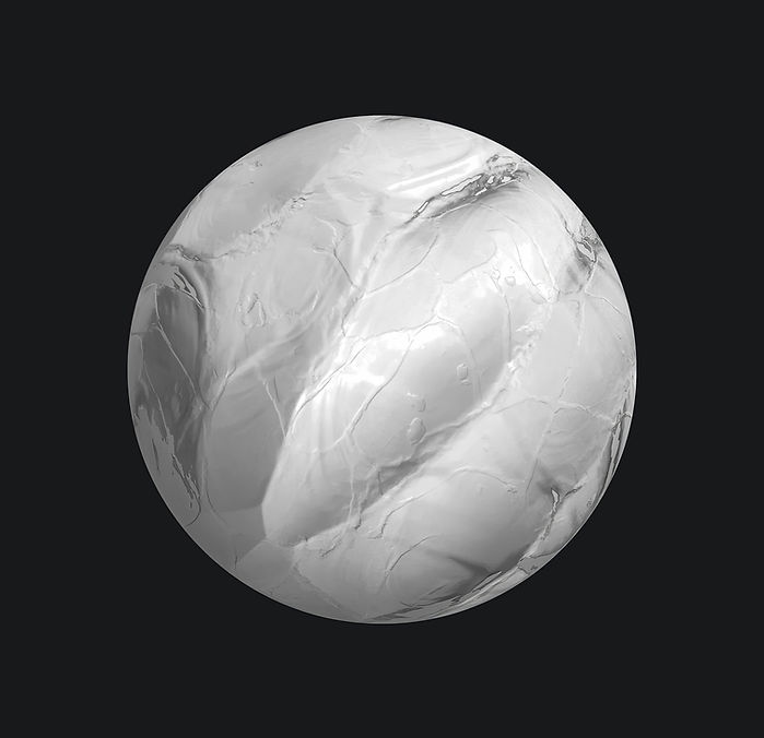 Marble-like white sphere