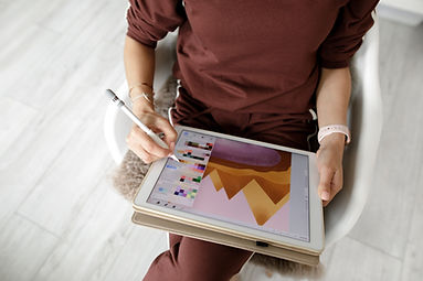 Digital design on a tablet