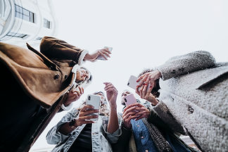Amigos con Smartphones