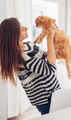 Woman Holding Cat