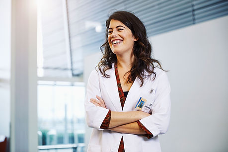 Smiling medical professional