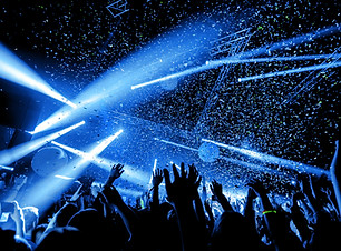 Club with confetti