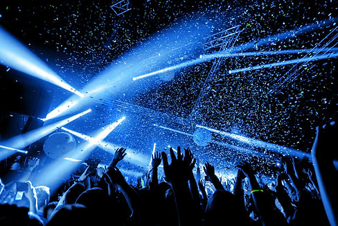 Club with confetti