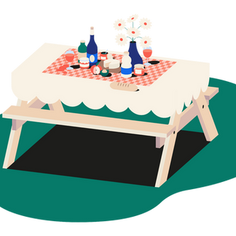 Table with food