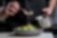 A Man Preparing a Salad