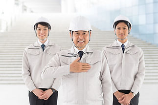 ビジネスマン、作業服、作業員、チーム