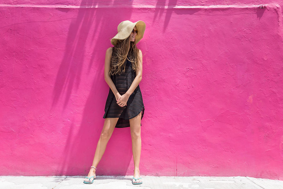 Photoshoot mur rose