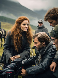 Actress and Film Crew