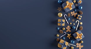 Arrangement de cadeaux de Noël