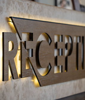 Wooden Reception Sign