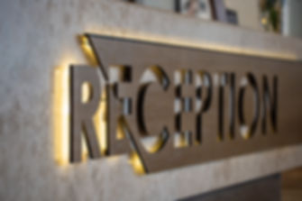 Wooden Reception Sign