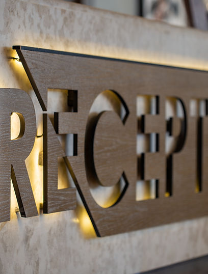 Wooden Reception Sign