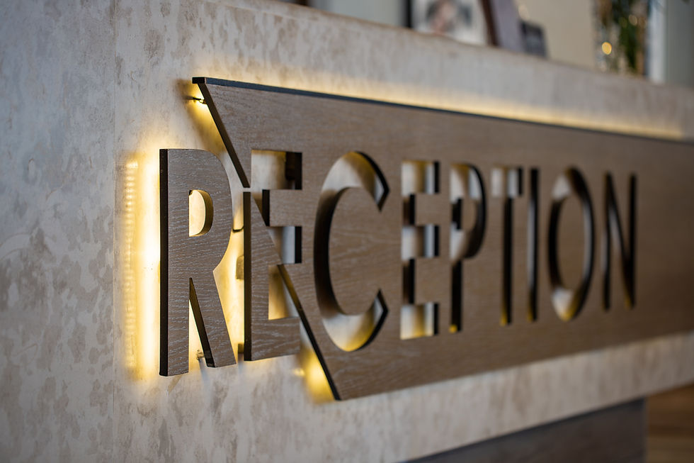 Reception Desk Sign