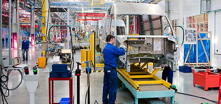 Car making factory