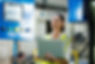 A female employee doing QC