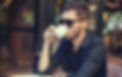 Man Drinking Machiatto