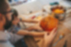 Carving Pumpkin Together