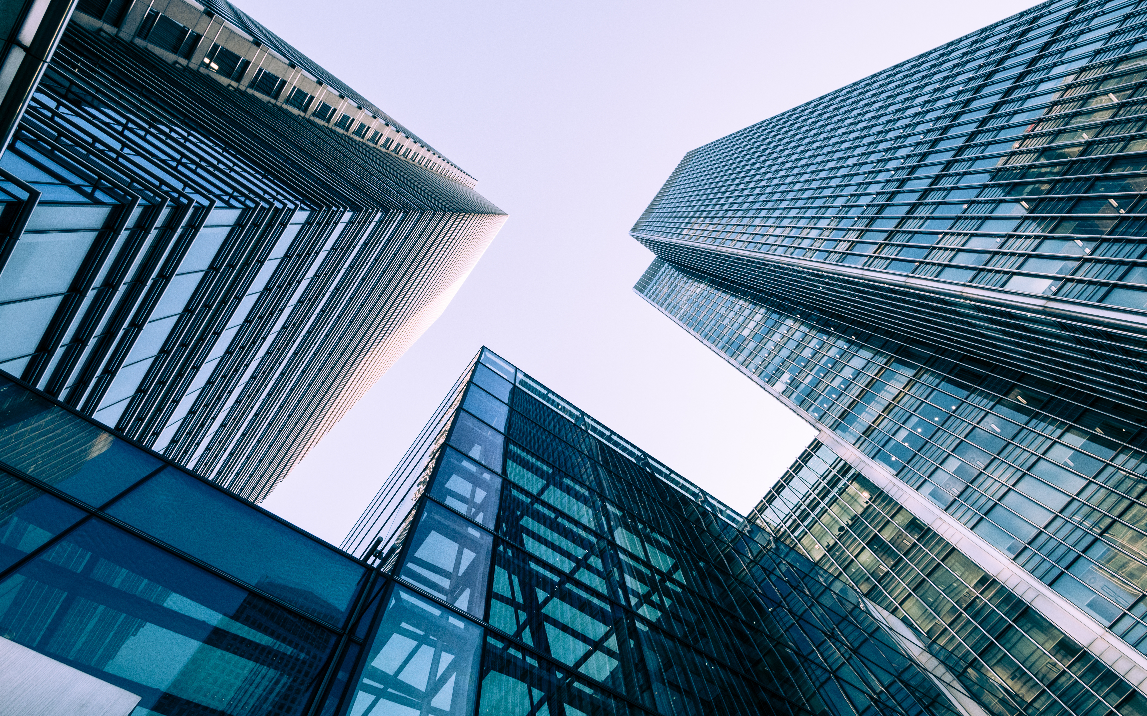 Skyscrapers viewed from below