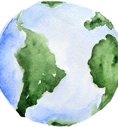 Watercolor Earth Illustration