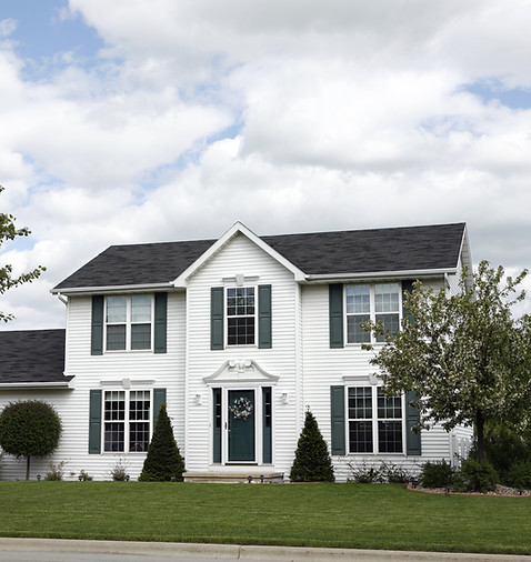 White Two-story Home