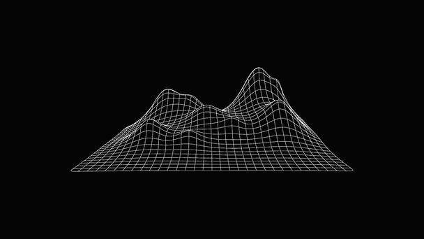 Terreno de estructura alámbrica 3D