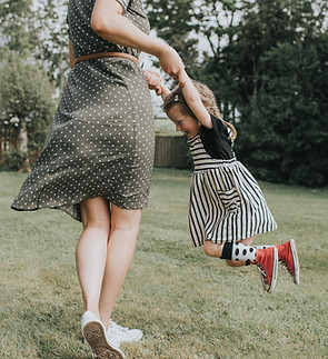 Playful Mother and Daughter