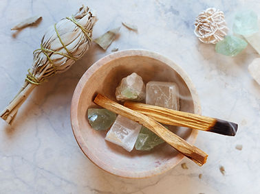 Cristaux, -Sage et Encens