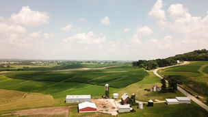 Family farm from high above