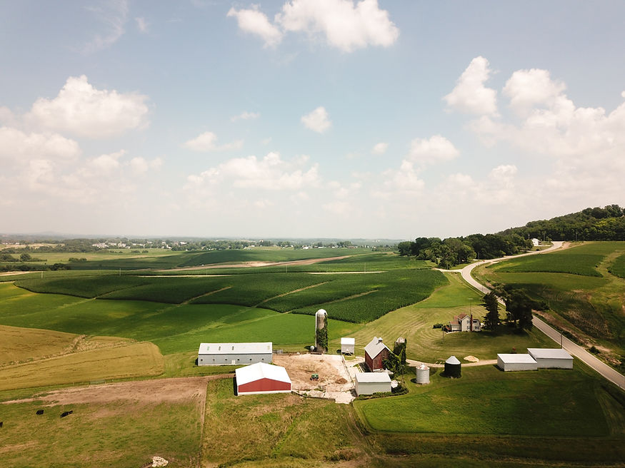 Aerial View of Farm