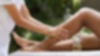 Leg massage therapy session