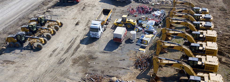Área de estacionamiento de maquinaria pesada
