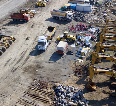 Área de estacionamiento de maquinaria pesada