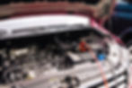 Car battery being charged